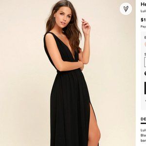 Lulu's Heavenly Hues Black Maxi Dress